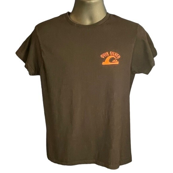 Quiksilver Black Short Sleeve T-shirt, Size Medium - Picture 1 of 4